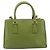 Bolsa de mão PRADA Galleria Saffiano 2way Green Gold Tone Auth 199533A Verde - vista 2