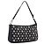 Jimmy Choo Accessory Pouch Leather Black Silver Auth 202164A Silvery