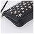 Jimmy Choo Accessory Pouch Leather Black Silver Auth 202164A Silvery - view 14