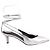Isabel Marant Exotic Story silver leather heels Silvery