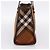 Borsa BURBERRY Nova Check Blue Label in lana marrone e oro autentica bs36933 D'oro - vista 3