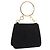 Borsa Salvatore Ferragamo in camoscio nero e oro Auth SW2667V