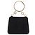 Borsa Salvatore Ferragamo in camoscio nero e oro Auth SW2667V - vista 13