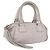 Borsa a mano CHANEL in pelle bianca e argento CC Auth 200073V Bianco