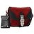 Borsa a tracolla Miu Miu in pelle scamosciata Rosso Nero Auth 196252A