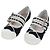 Chaussures de ballet Miu Miu Canvas 36.5 Black White Auth 199940M Noir Blanc