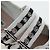 Chaussures de ballet Miu Miu Canvas 36.5 Black White Auth 199940M Noir Blanc - vue 9