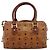 Borsa a mano MCM Vicetos PVC Pelle 2way Marrone Tono Oro Auth 200849 - vista 2