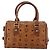 Borsa a mano MCM Vicetos PVC Pelle 2way Marrone Tono Oro Auth 200849 - vista 3