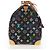 Borsa LOUIS VUITTON Monogram Multicolor Keepall 45 Nera M92640 Auth 196577SAV Nero - vista 6