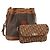Céline CELINE Dior Trotter Macadam Shoulder Bag Canvas PVC 2 Set Brown Red Auth gh2338 Marrone Rosso