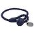 Bracciale BOTTEGA VENETA INTRECCIATO in pelle Navy Argento Auth BA15456V Blu navy