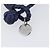 Bracciale BOTTEGA VENETA INTRECCIATO in pelle Navy Argento Auth BA15456V Blu navy - vista 6