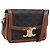 Céline Borsa a spalla CELINE Triomphe PVC Pelle Marrone Tono Oro Auth 199806SM