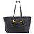 Borsa Tote FENDI Monster in pelle nera e argento Auth 201937 Nero - vista 13