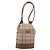 Borsa a tracolla Burberrys Nova Check Canvas Beige Gold Auth 199830A D'oro