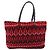 FENDI Tote Bag Wolle Rot Silber Auth 199467A - Ansicht 2