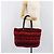 FENDI Tote Bag Wolle Rot Silber Auth 199467A - Ansicht 22