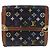 LOUIS VUITTON Multicolor Porte Monnaie Billets Cartes Credit M92984 Auth 200093 Nero - vista 13