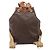 Edge Céline Zaino CELINE Macadam Canvas PVC Leather Brown Gold Auth 197605 Marrone D'oro - vista 2