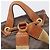 Edge Céline Zaino CELINE Macadam Canvas PVC Leather Brown Gold Auth 197605 Marrone D'oro - vista 20