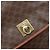 Edge Céline Zaino CELINE Macadam Canvas PVC Leather Brown Gold Auth 197605 Marrone D'oro - vista 21