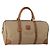 Céline CELINE Macadam Canvas Boston Bag PVC Beige Gold Auth 197611 Golden