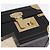 Baule Christian Dior in tela a nido d'ape PVC Nero Oro Auth 197631A - vista 16