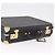 Baule Christian Dior in tela a nido d'ape PVC Nero Oro Auth 197631A - vista 7