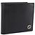 Cartera compacta bifold GUCCI Interlocking G de cuero negro 115219 Auth am12557V Dorado