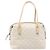 Borsa Tote Salvatore Ferragamo Canvas Beige Silver Auth ka6029 Argento - vista 13