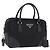 PRADA Hand Bag Nylon Black Silver Auth 199441V Silvery
