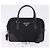 PRADA Hand Bag Nylon Black Silver Auth 199441V Silvery - view 12