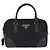 PRADA Hand Bag Nylon Black Silver Auth 199441V Silvery - view 13