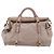 Sac à main Miu Miu Vitellolux en cuir 2way Gris Or Auth 202277M Marron Doré - vue 13