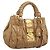 Sac à main Miu Miu Vitellolux Matelassé en cuir 2 voies Marron Ton Or Auth 202111V