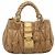 Sac à main Miu Miu Vitellolux Matelassé en cuir 2 voies Marron Ton Or Auth 202111V - vue 13