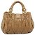 Sac à main Miu Miu Vitellolux Matelassé en cuir 2 voies Marron Ton Or Auth 202111V - vue 2