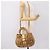 Sac à main Miu Miu Vitellolux Matelassé en cuir 2 voies Marron Ton Or Auth 202111V - vue 24