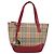 BURBERRY Nova Check Handtasche Canvas Beige Red Auth 199497A Rot - Ansicht 13