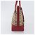 BURBERRY Nova Check Handtasche Canvas Beige Red Auth 199497A Rot - Ansicht 4
