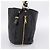 Bolsa de mão PRADA Vitterodino em couro preto e dourado Auth 200844V - vista 4