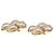 Boucles d'oreilles perles CHANEL Métal Doré CC Auth 197929 - vue 14