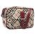 Borsa a tracolla BURBERRY Nova Check Blue Label Canvas Beige Silver Auth hk4046 Argento