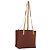 Hermès HERMES Amedaba Cabas Du Poche Schultertasche Canvas Brown Gold Tone Auth 200362A Braun