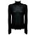 Totême Toteme Rollkragenpullover in Schwarz mit Schlitzärmeln
