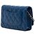 Borsa a tracolla Chanel CC matelassé in pelle d'agnello blu Wallet On Chain - vista 2