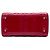 Lady Dior Medium Satchel aus rotem Lackleder Cannage - Ansicht 3