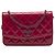 Borsa a tracolla Chanel CC Quilted Patent Brilliant Wallet On Chain Rosa