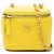 Mini Vanity Case Chanel in Lambskin Matelassé Giallo con Catena e Tracolla